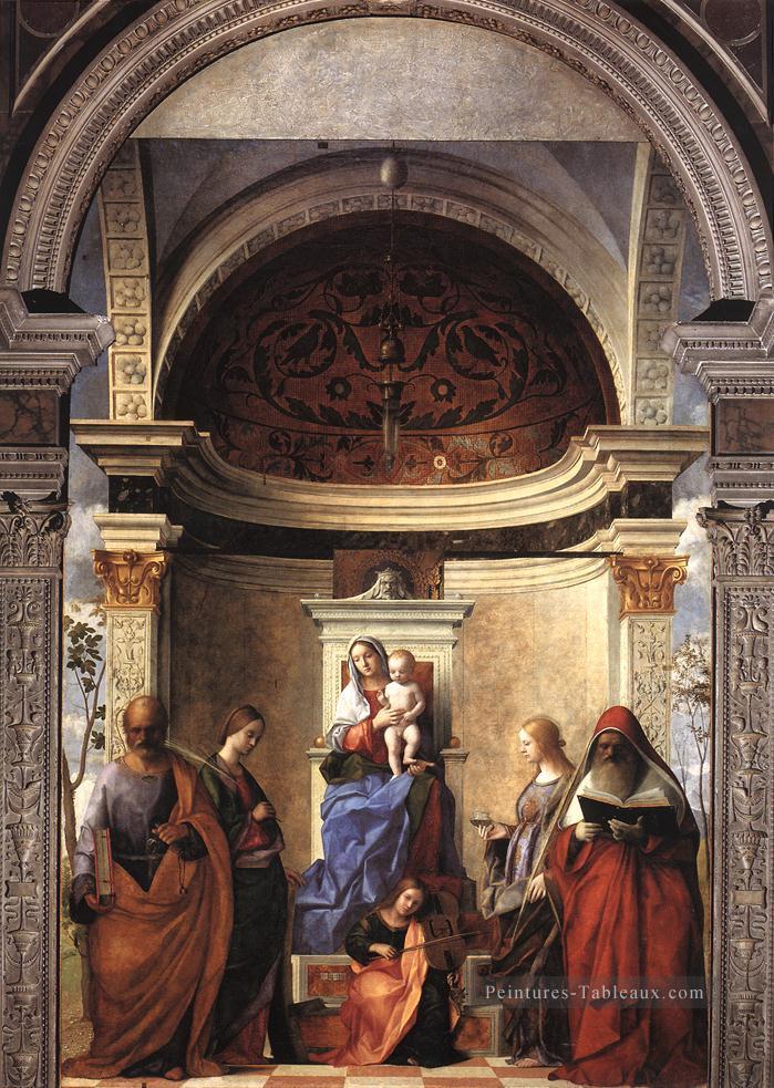 Retable de San Zaccaria Renaissance Giovanni Bellini Peintures à l'huile